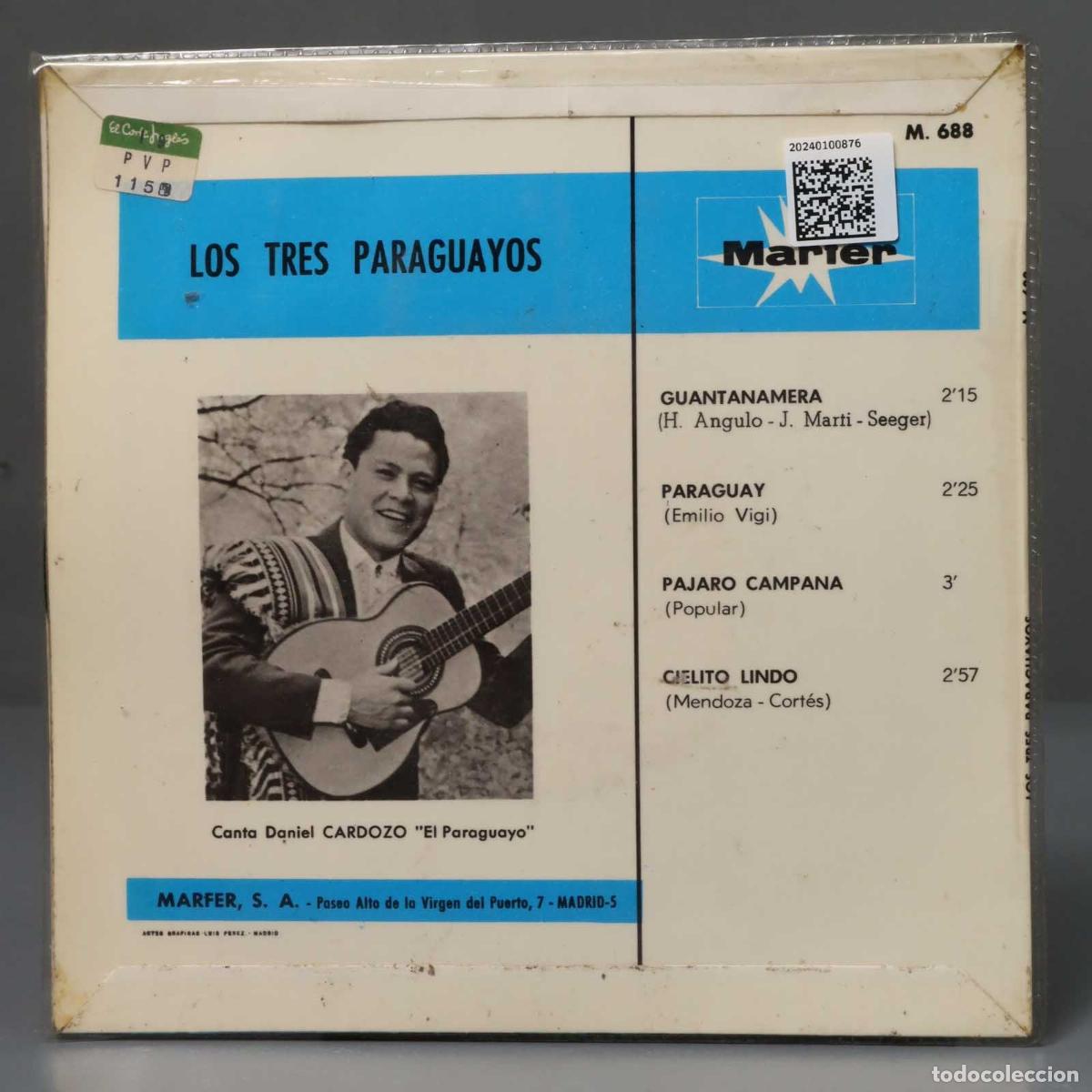 Discos de vinilo: EP. Los 3 Paraguayos &ndash; Guantanamera - Foto 2