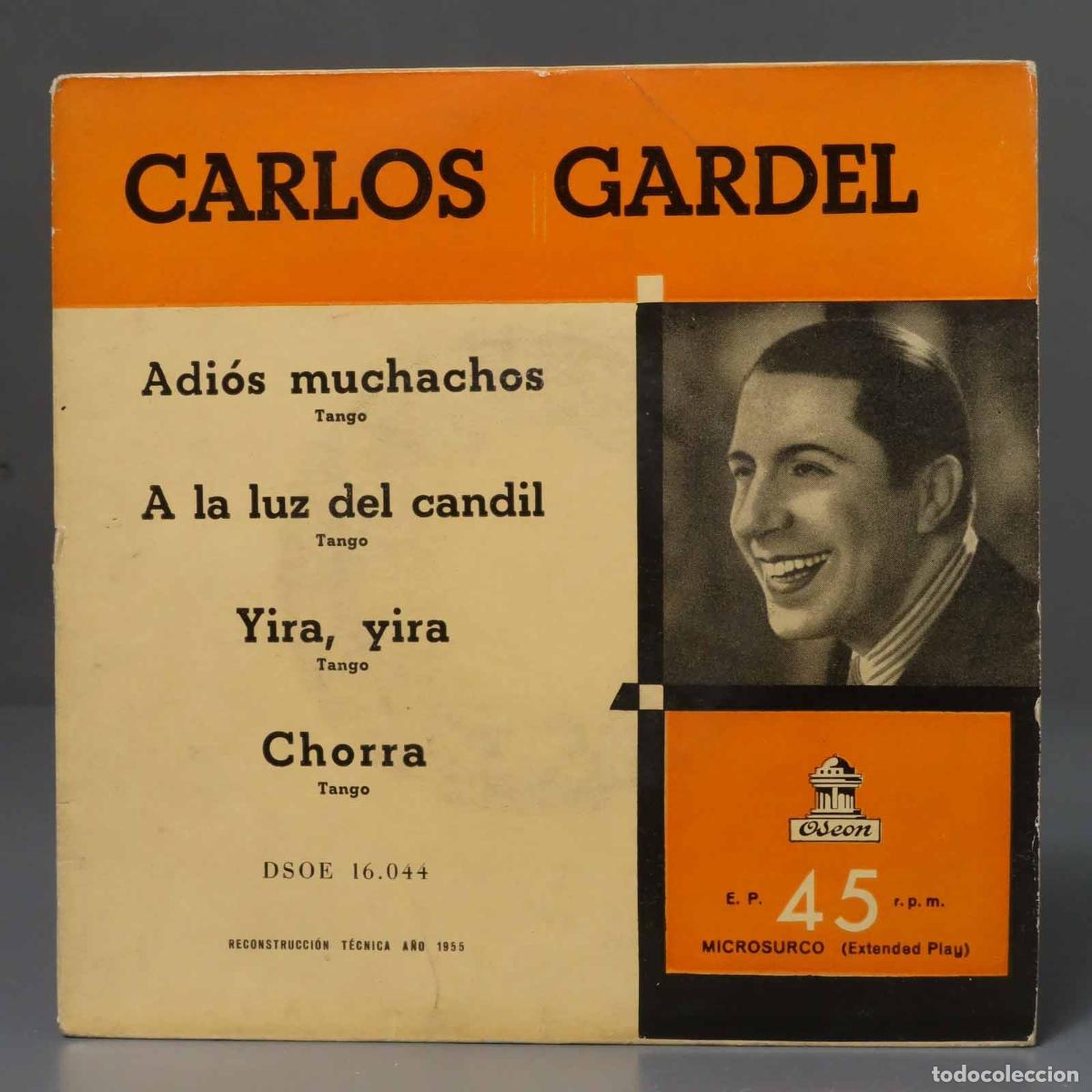 Discos de vinilo: EP. Carlos Gardel &ndash; Adi&oacute;s Muchachos - Foto 1