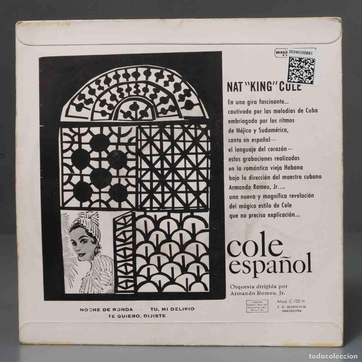 Discos de vinilo: EP. Nat King Cole &ndash; Cole Espa&ntilde;ol - Foto 2