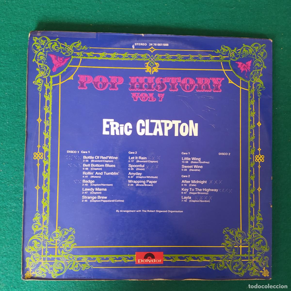 Discos de vinilo: Eric Clapton &ndash; Pop History Vol 7 - Foto 2