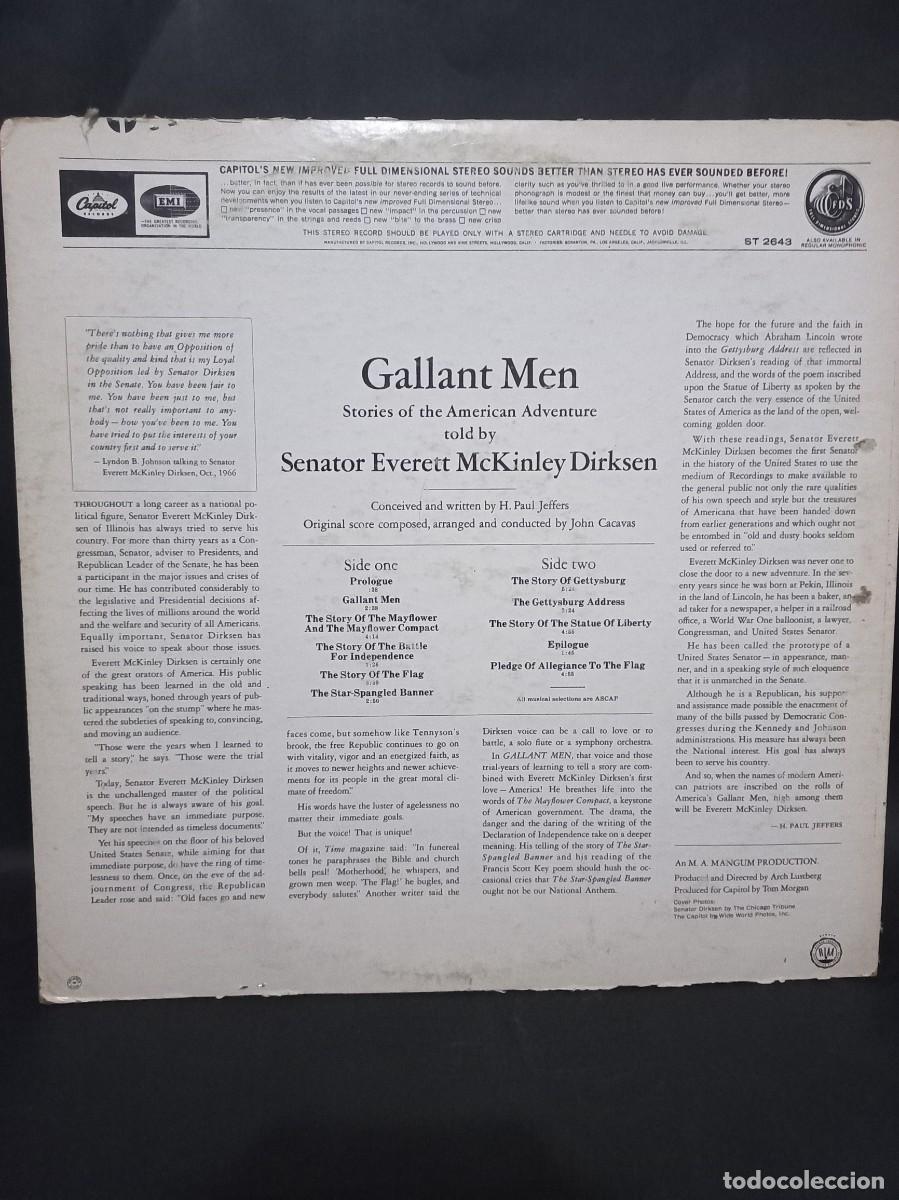 Discos de vinilo: SENATOR EVERETT MCKINLEY DIRKSEN - GALLANT MEN / ST-2643 - Foto 2
