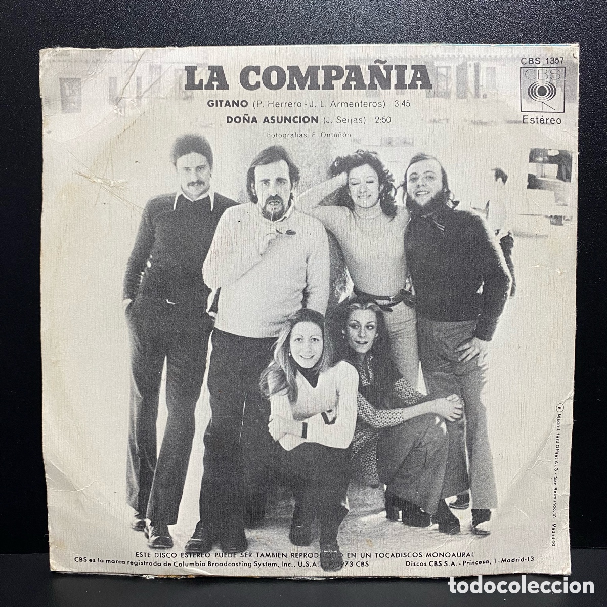Discos de vinilo: La Compa&ntilde;ia - Gitano (7&rdquo;, Single) - Foto 2