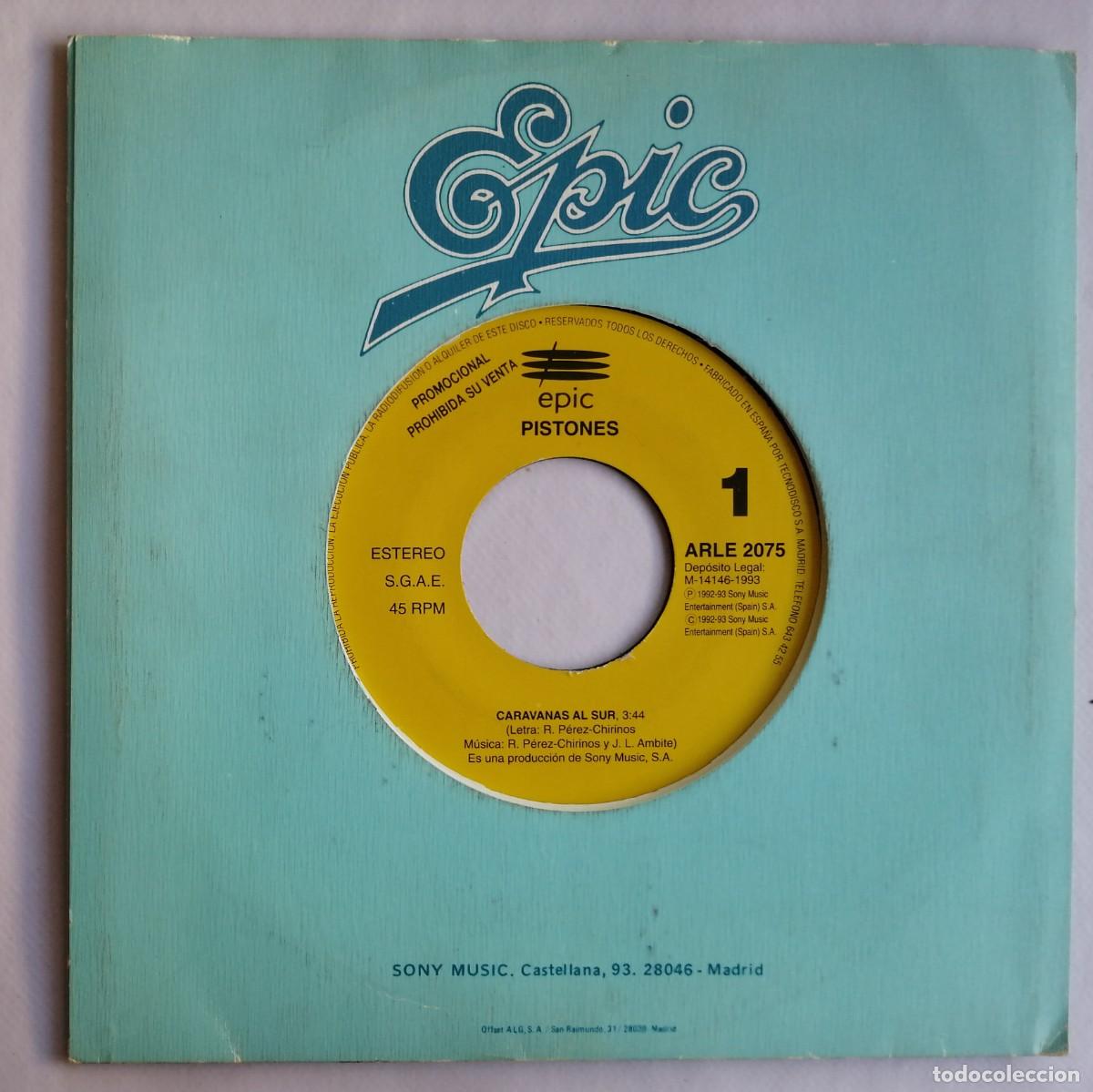 Discos de vinilo: Pistones, Caravanas Al Sur, Epic ARLE 2075 - Foto 1