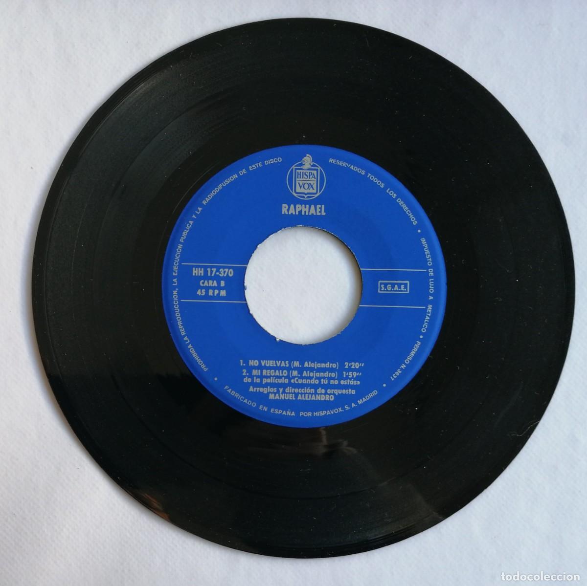 Discos de vinilo: Raphael, Estuve Enamorado, Hispavox HH 17-370 - Foto 3