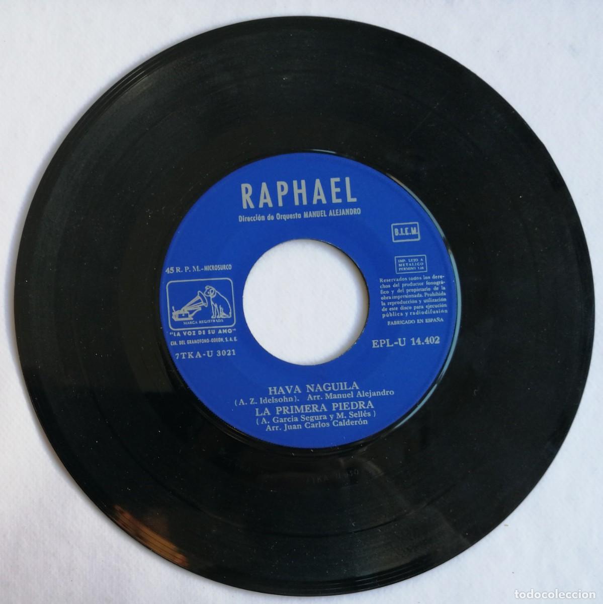 Discos de vinilo: Raphael, Ave Maria, La Voz De Su Amo EPLU 14.402 - Foto 4
