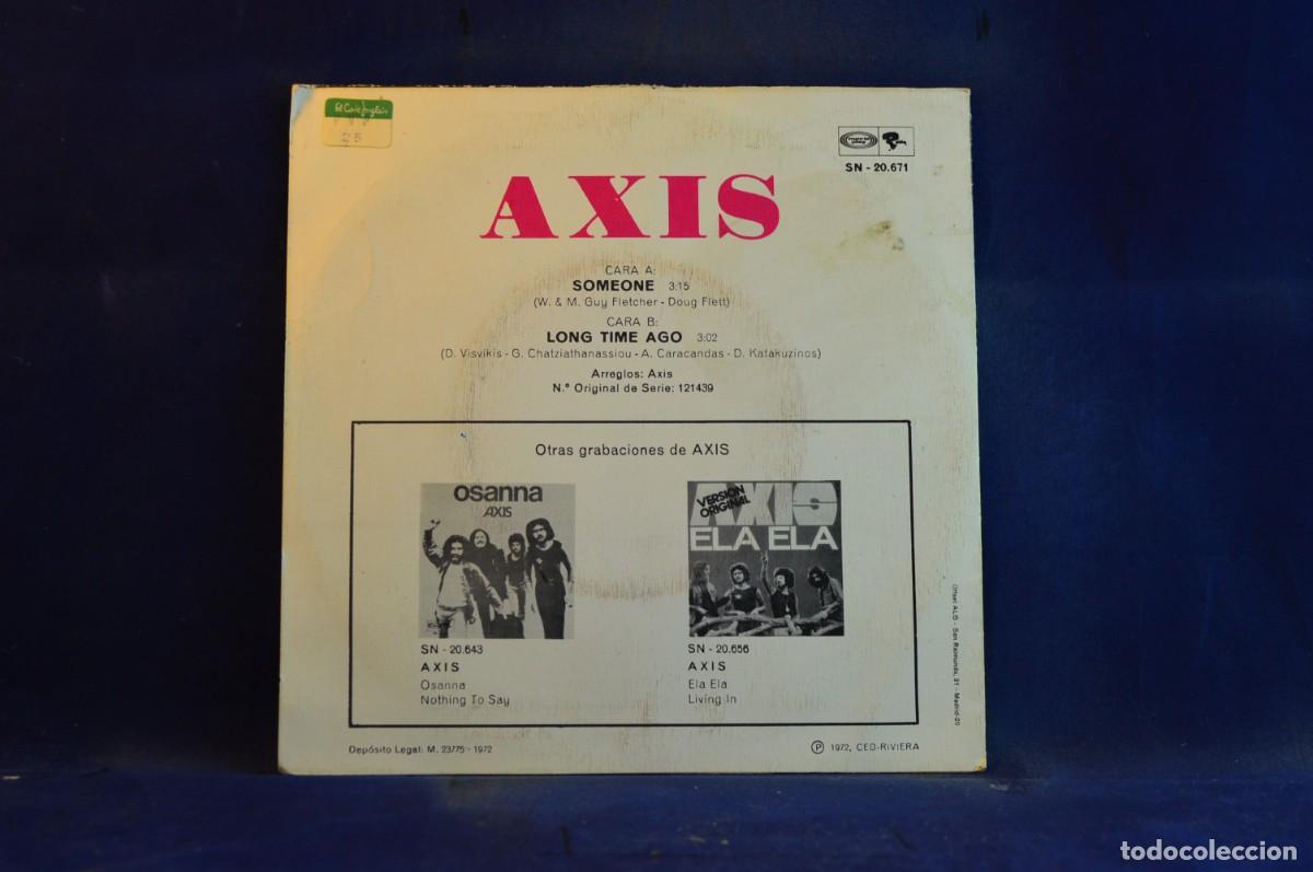 Discos de vinilo: AXIS - SOMEONE - LONG TIME AGO - SINGLE - Foto 2