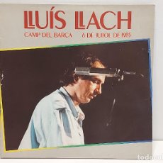Discos de vinilo: LLUÍS LLACH / CAMP DEL BARÇA-JULIOL DE 1985 / DOBLE LP GATEFOLD-ARIOLA-1985 / MBC. ***/***LETRAS