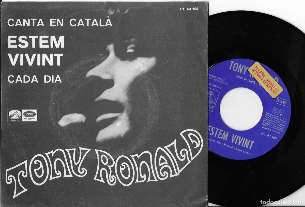Discos de vinilo: TONY RONALD SINGLE CANTA EN CATALAN PROMOCIONAL - Foto 1