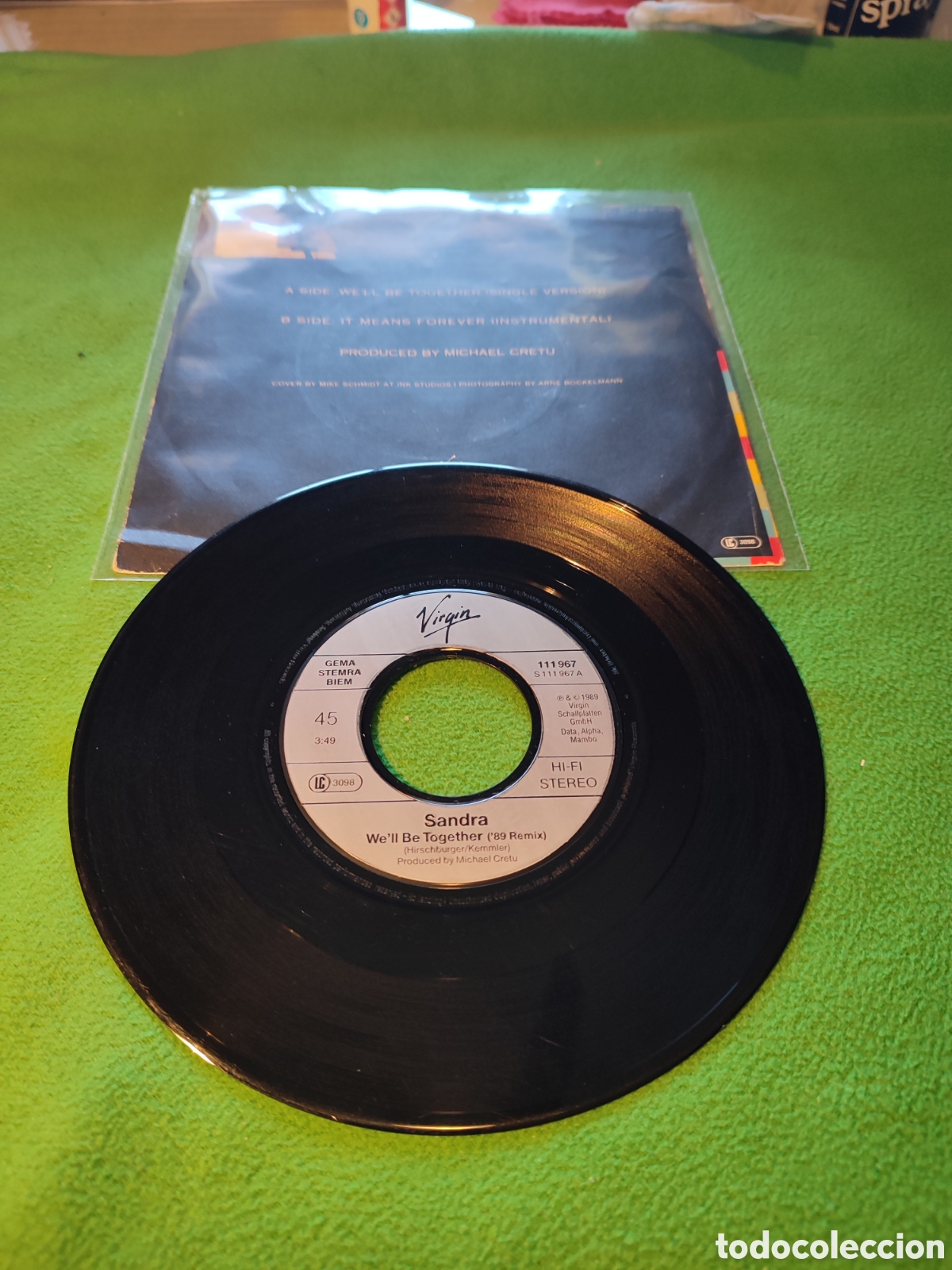 Discos de vinilo: Sandra - Well be together 89 Remix - Foto 2