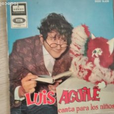Discos de vinilo: LUIS AGUILE CANTO A LOS NIÑOS ( 4 CANCIONES DE MARIA ELENA WASH, INCLUYENDO EL REINO DEL REVES )