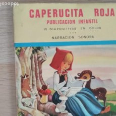 Discos de vinilo: CAPERUCITA ROJA - NARRACIÓN SONORA CON 15 DIAPOSITIVAS EN COLOR - AÑO 1967.