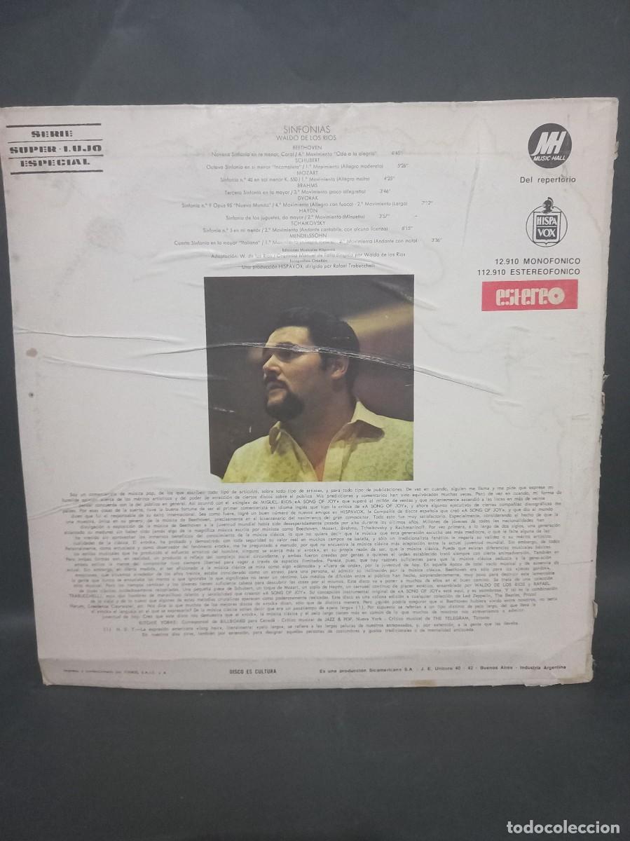 Discos de vinilo: WALDO DE LOS R&Iacute;OS - SINFONIAS / 12.910-1 - Foto 2