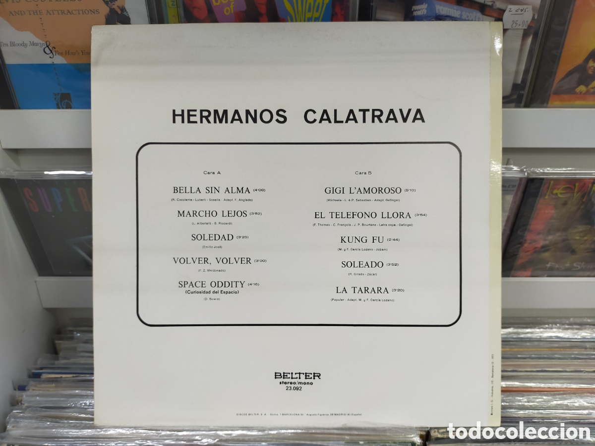 Discos de vinilo: Hermanos calatrava lp 1975 space oddity - Foto 2