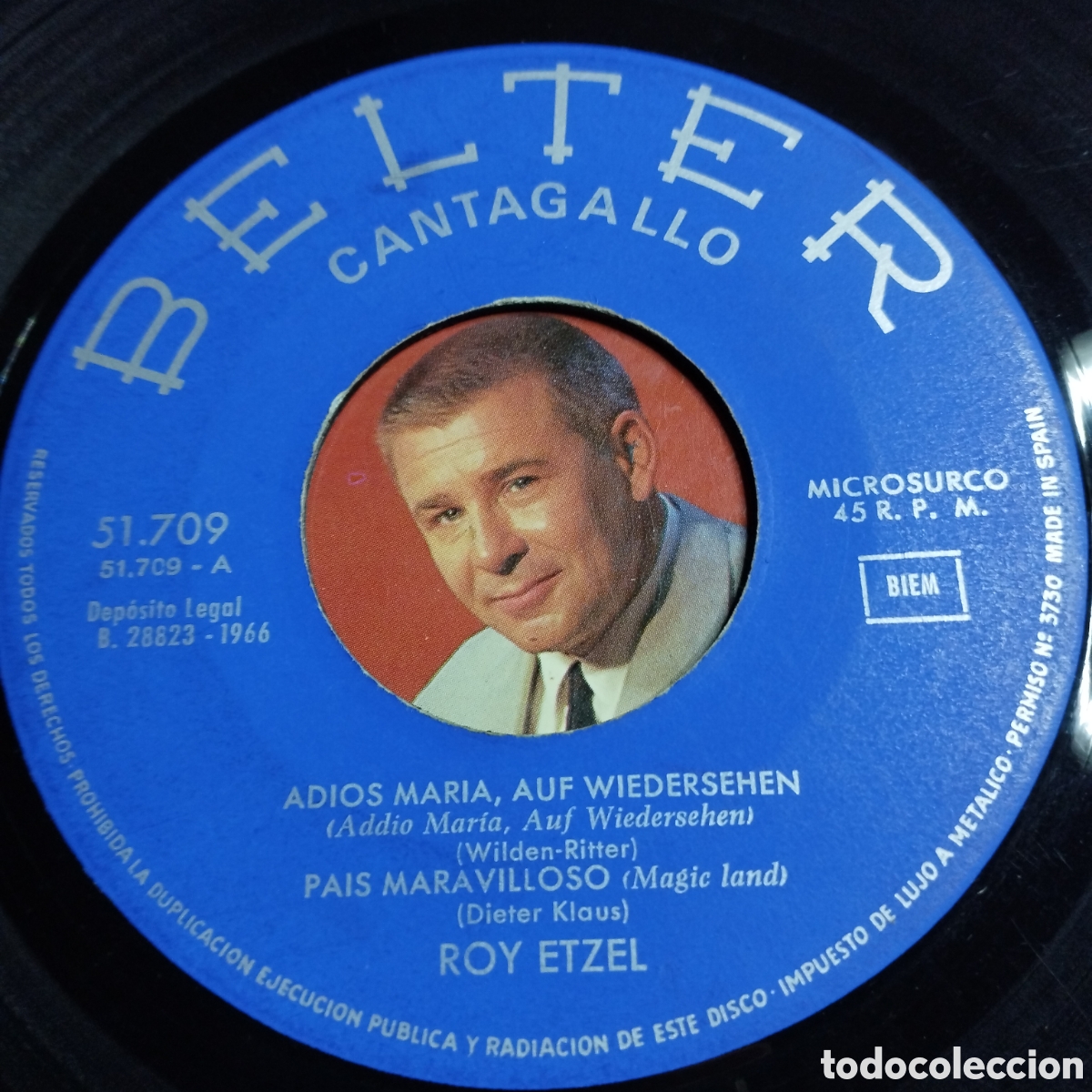 Discos de vinilo: EP 7&rdquo; Roy Etzel 1966 Adi&oacute;s Mar&iacute;a + 3 - Foto 3