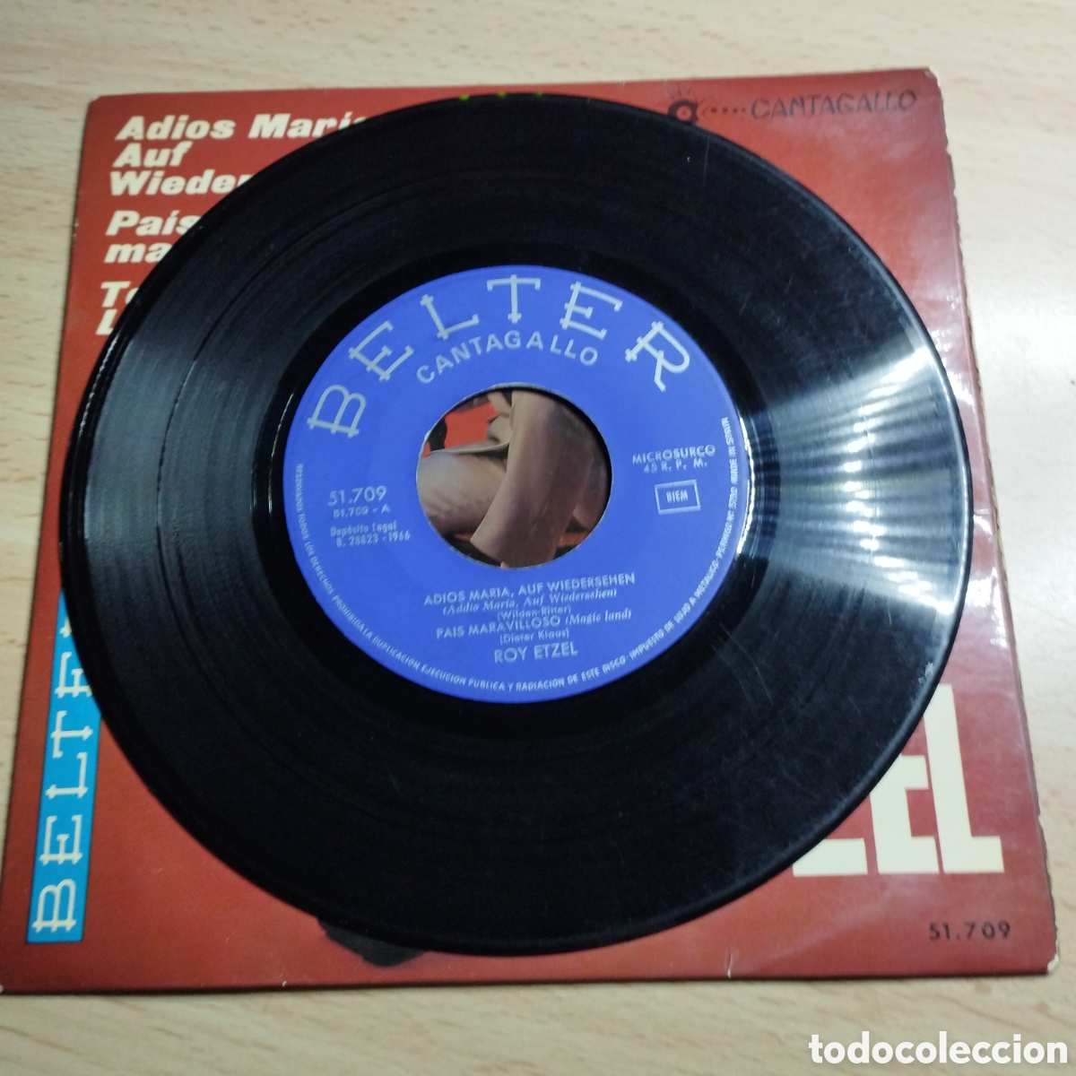 Discos de vinilo: EP 7&rdquo; Roy Etzel 1966 Adi&oacute;s Mar&iacute;a + 3 - Foto 4