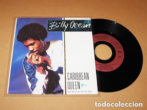 Discos de vinilo: BILLY OCEAN - CARIBBEAN QUEEN - SINGLE - 1984 - N&ordm;1 USA, TODO UN LLENA PISTAS MUNDIAL
