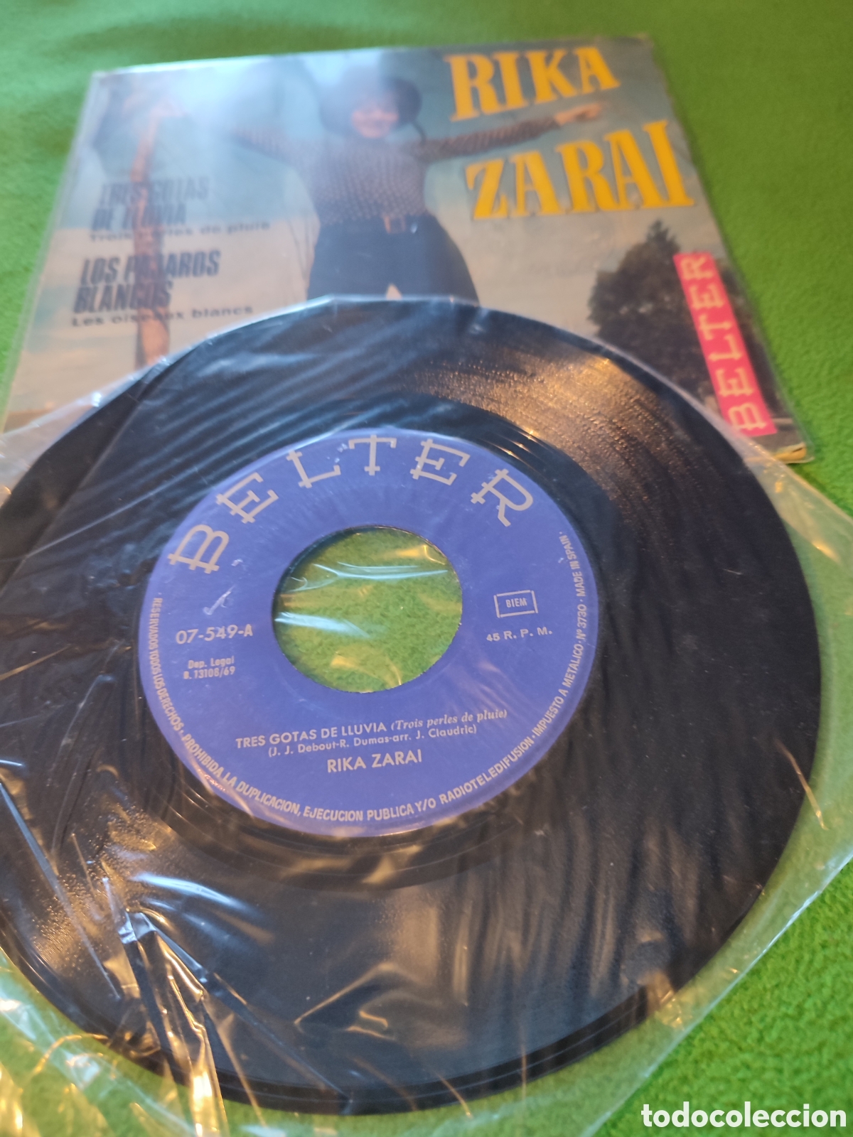 Discos de vinilo: Rika Zarai - Tres gotas de lluvia - Foto 3