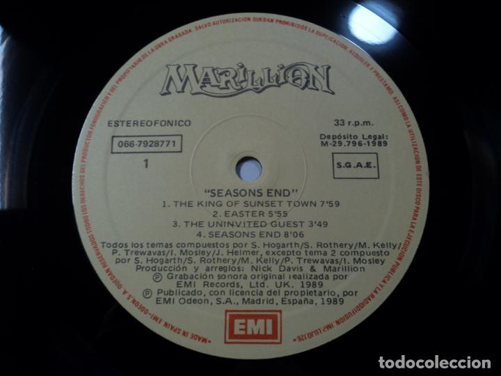 Discos de vinilo: MARILLION - SEASONS END (SPAIN 1989) - Foto 4