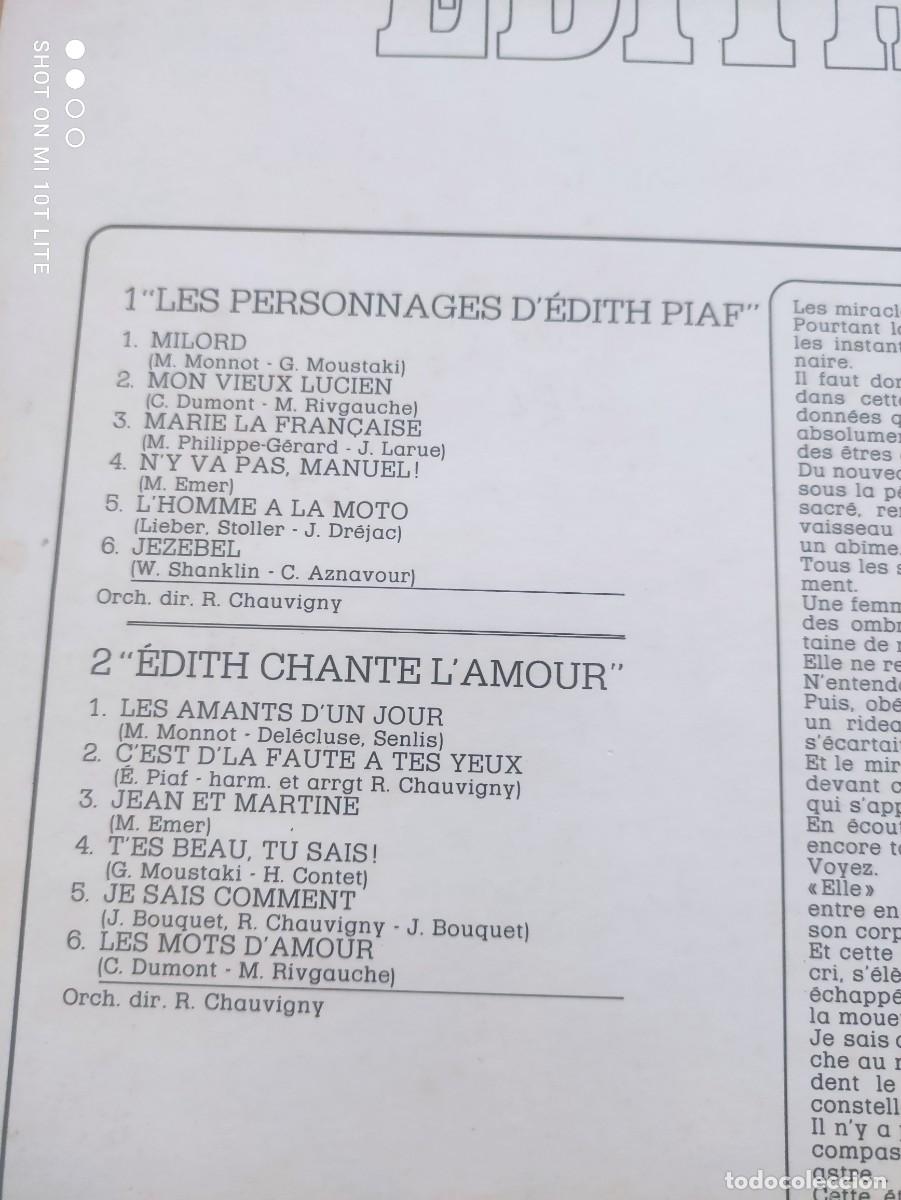Discos de vinilo: JOYA/DIFICIL CAJA CON 4 LPS. EDITH PIAF - - Foto 10
