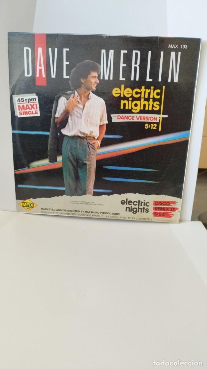 Discos de vinilo: Dave Merlin &ndash; Electric Nights.Vinilo Maxi Single - Foto 3