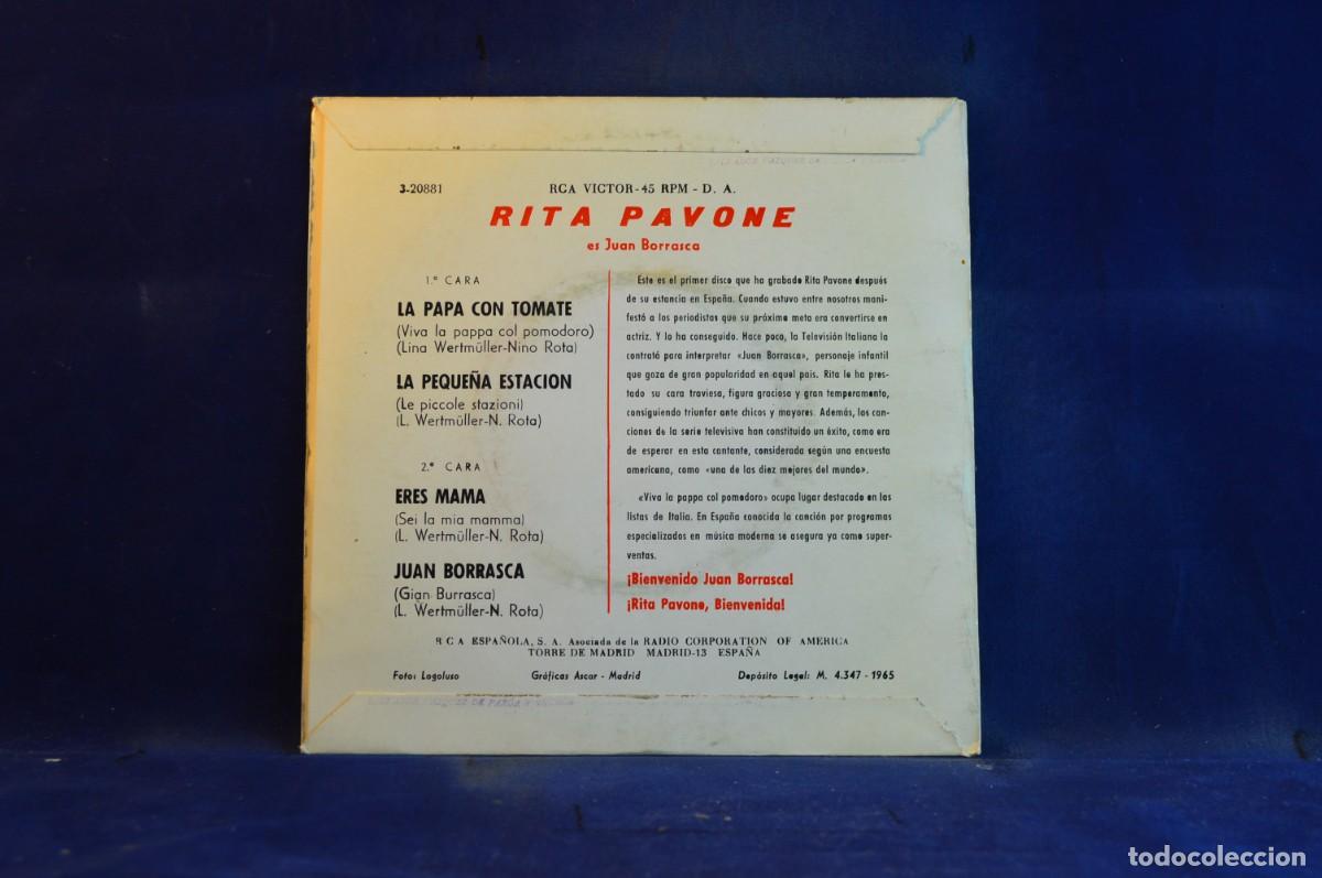 Discos de vinilo: RITA PAVONE - LA PAPA CON TOMATE - + 3 EP - Foto 2