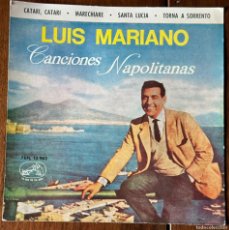 Discos de vinilo: LUIS MARIANO CANCIONES NAPOLITANAS . CARTON PROMOCIONAL DISCO EP . LA VOZ DE SU AMO . PUBLICIDAD