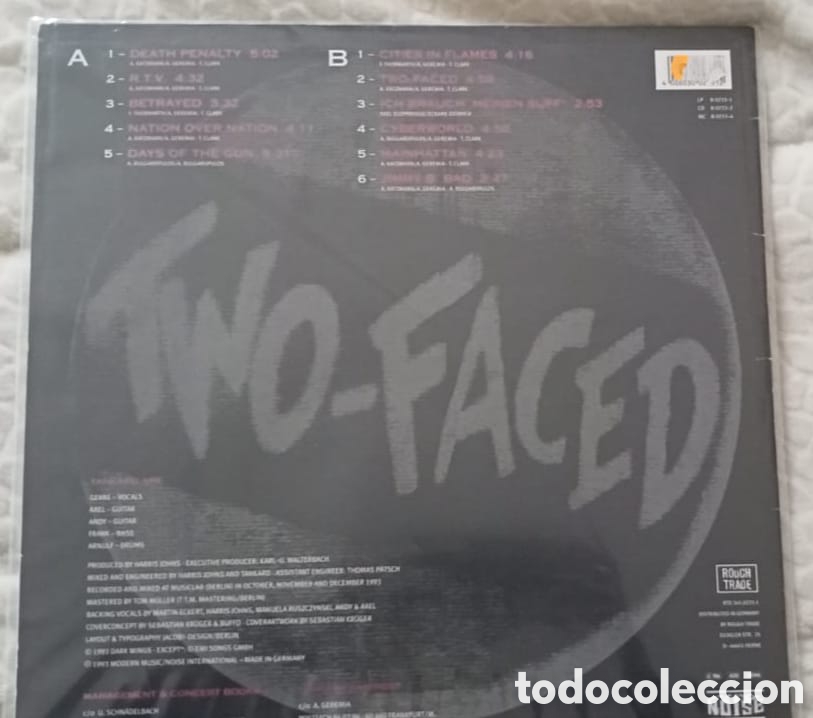 Discos de vinilo: Tankard - Two Faced / LP Vinilo Original Germany 1993 - Foto 2