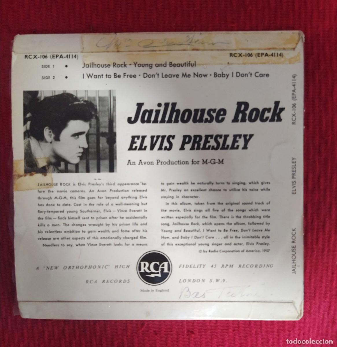 Discos de vinilo: Single Elvis Presley Jailhouse rock - Foto 6