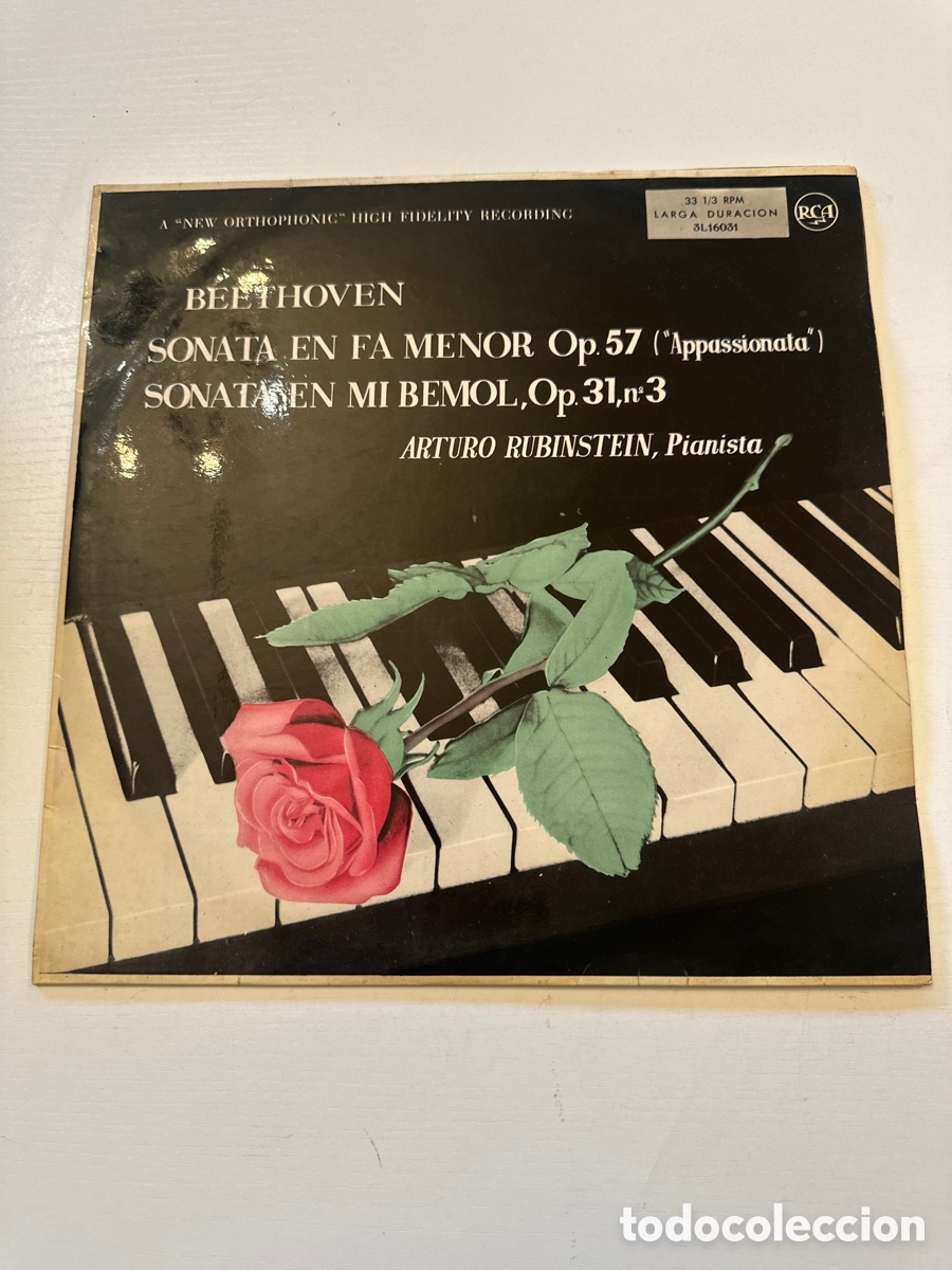 Discos de vinilo: BEETHOVEN - APPASIONATA &hellip; SONATA &hellip; RUBINSTEIN ( Piano ) - Foto 7