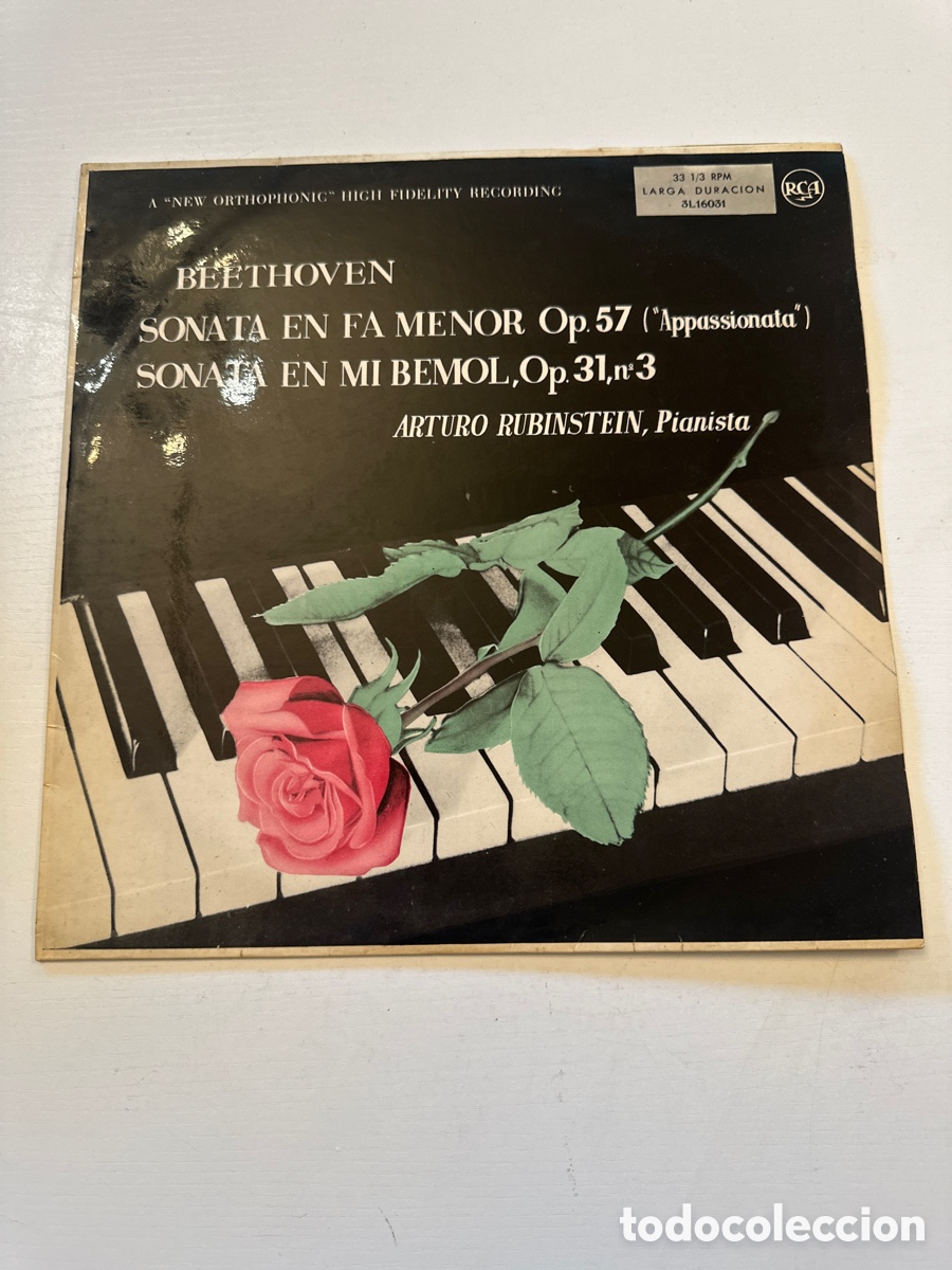 Discos de vinilo: BEETHOVEN - APPASIONATA &hellip; SONATA &hellip; RUBINSTEIN ( Piano ) - Foto 1