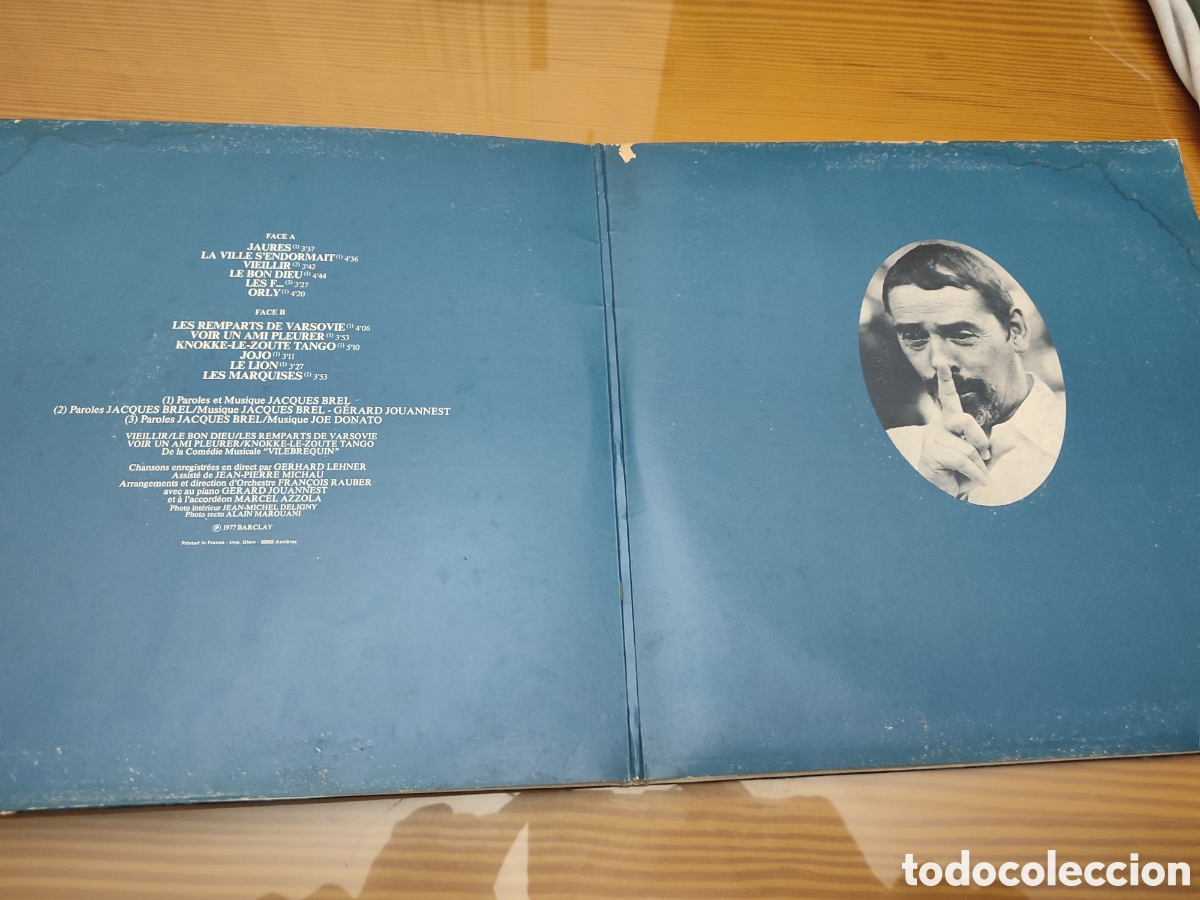 Discos de vinilo: Disco vinilo LP de Jacques Brel &rdquo; Brel &rdquo; edicion francesa de 1971 - Foto 3