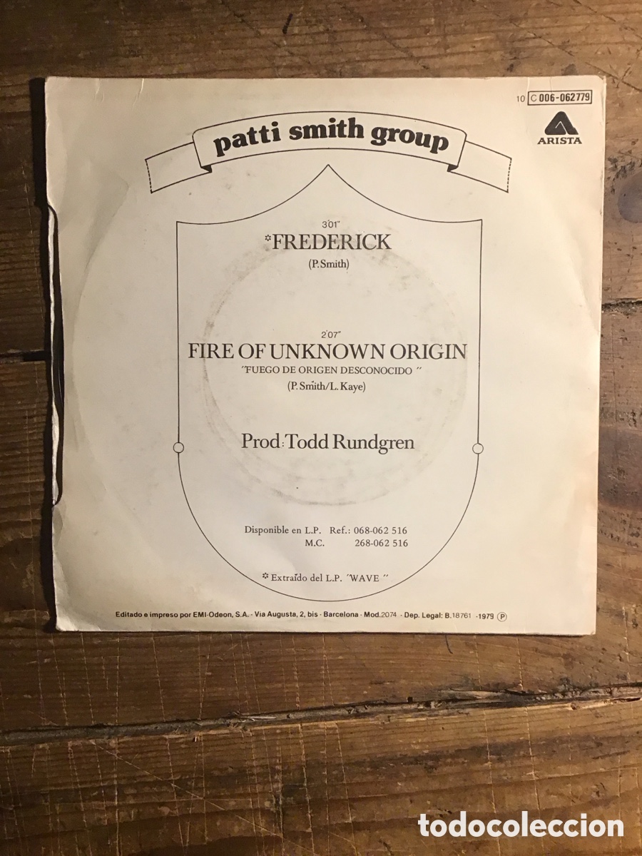 Discos de vinilo: Patti Smith Group Frederick - Foto 2
