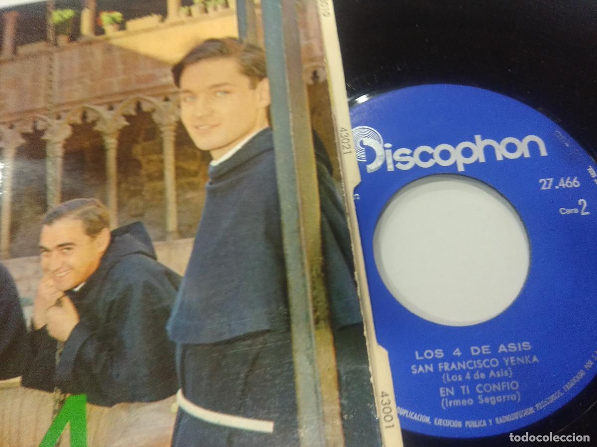 Discos de vinilo: LOS 4 DE ASIS/MAS ALLA DEL MAL/SINGLE. - Foto 2
