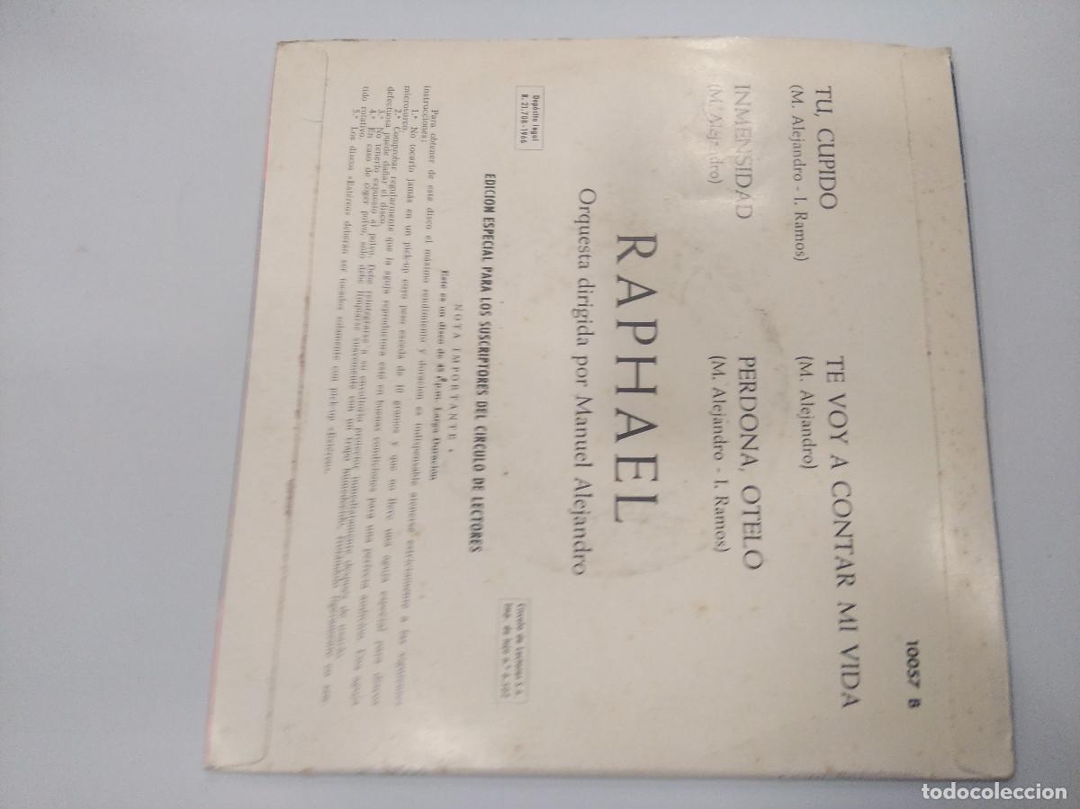 Discos de vinilo: RAPHAEL/TU,CUPIDO/SINGLE. - Foto 3