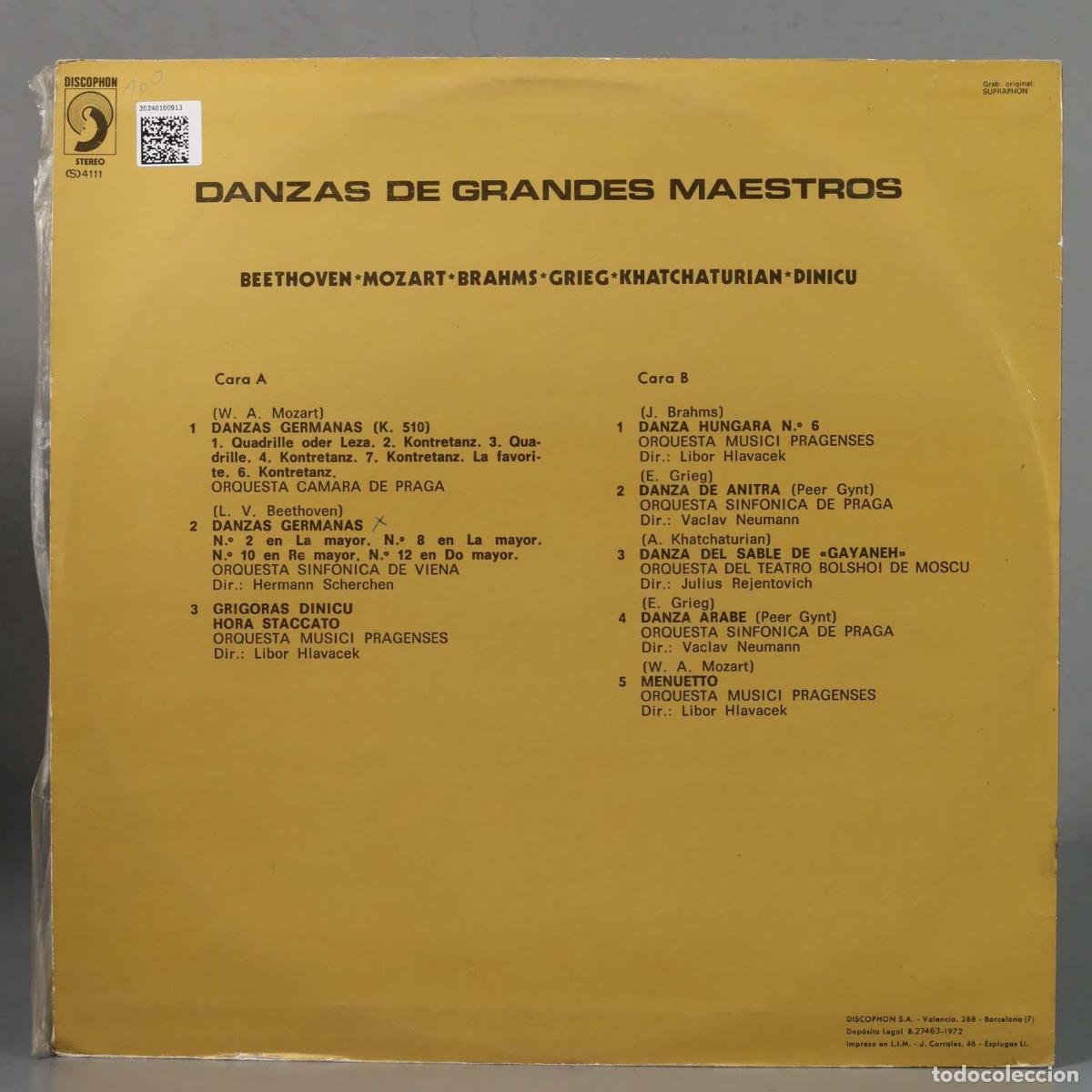 Discos de vinilo: LP. DANZAS GERMANAS. BEETHOVEN. MOZART - Foto 2