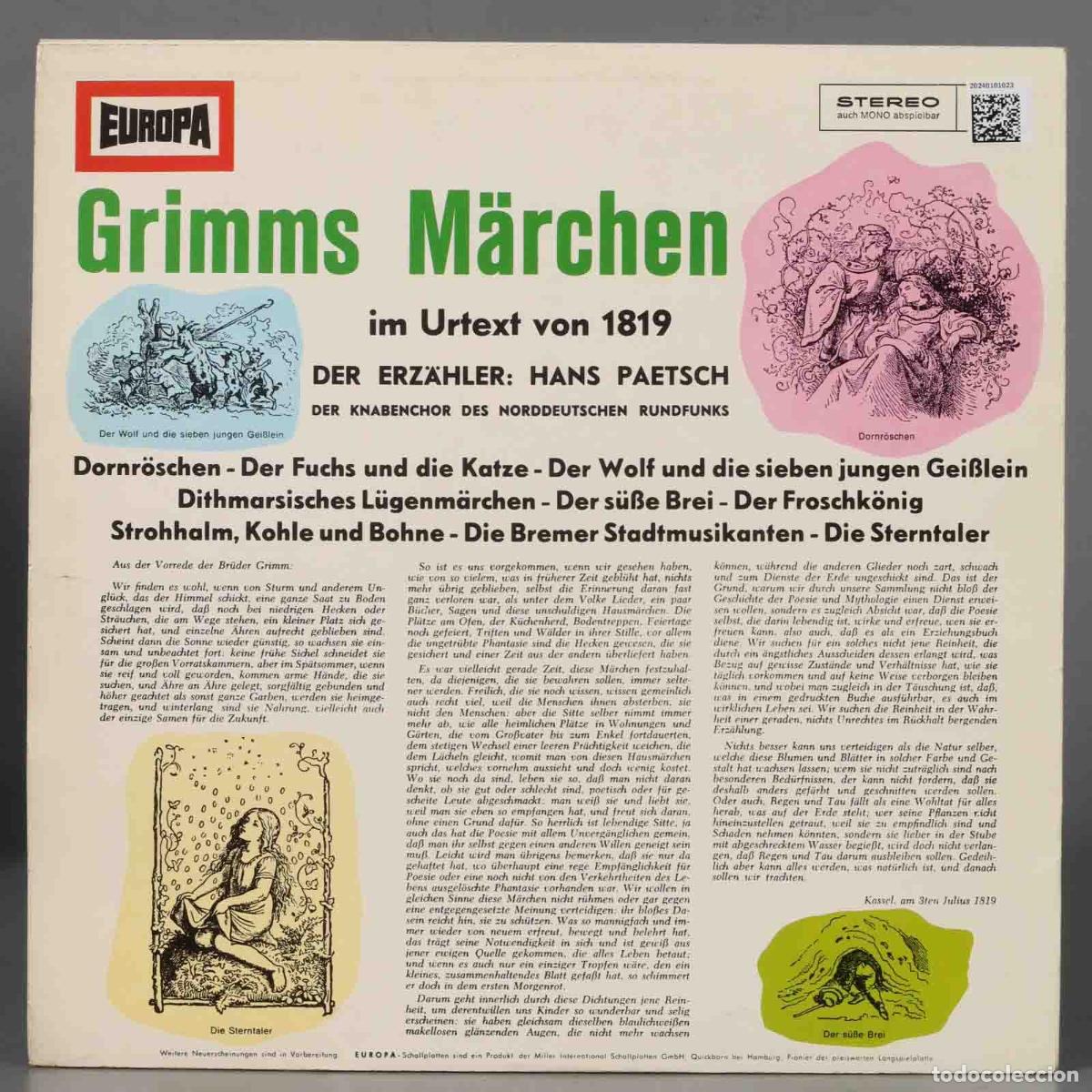 Discos de vinilo: LP. Gebr&uuml;der Grimm &ndash; Grimms M&auml;rchen - Foto 2