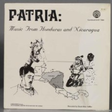 Discos de vinilo: LP. PATRIA: MUSIC FROM HONDURAS AND NICARAGUA