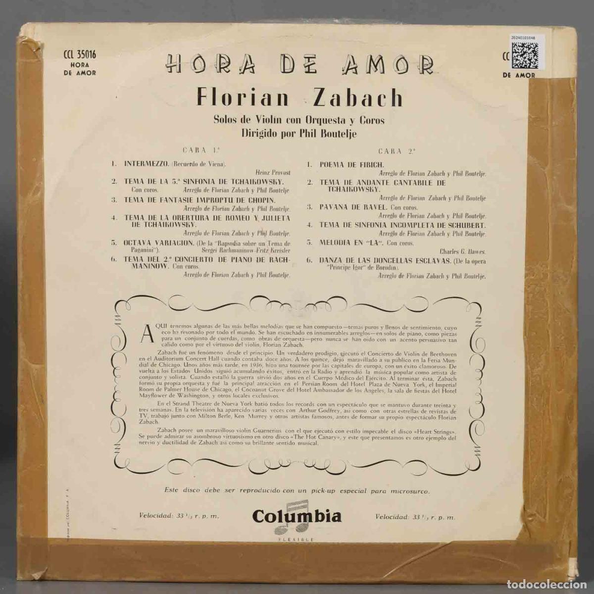 Discos de vinilo: LP. HORA DE AMOR. ZABACH - Foto 2