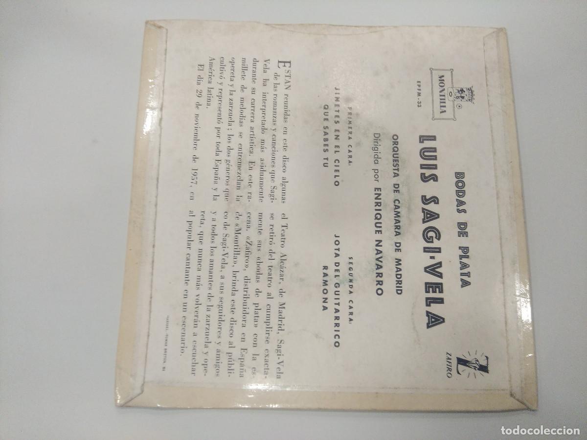 Discos de vinilo: LUIS SAGI-VELA/JINETES EN EL CIELO/SINGLE. - Foto 3