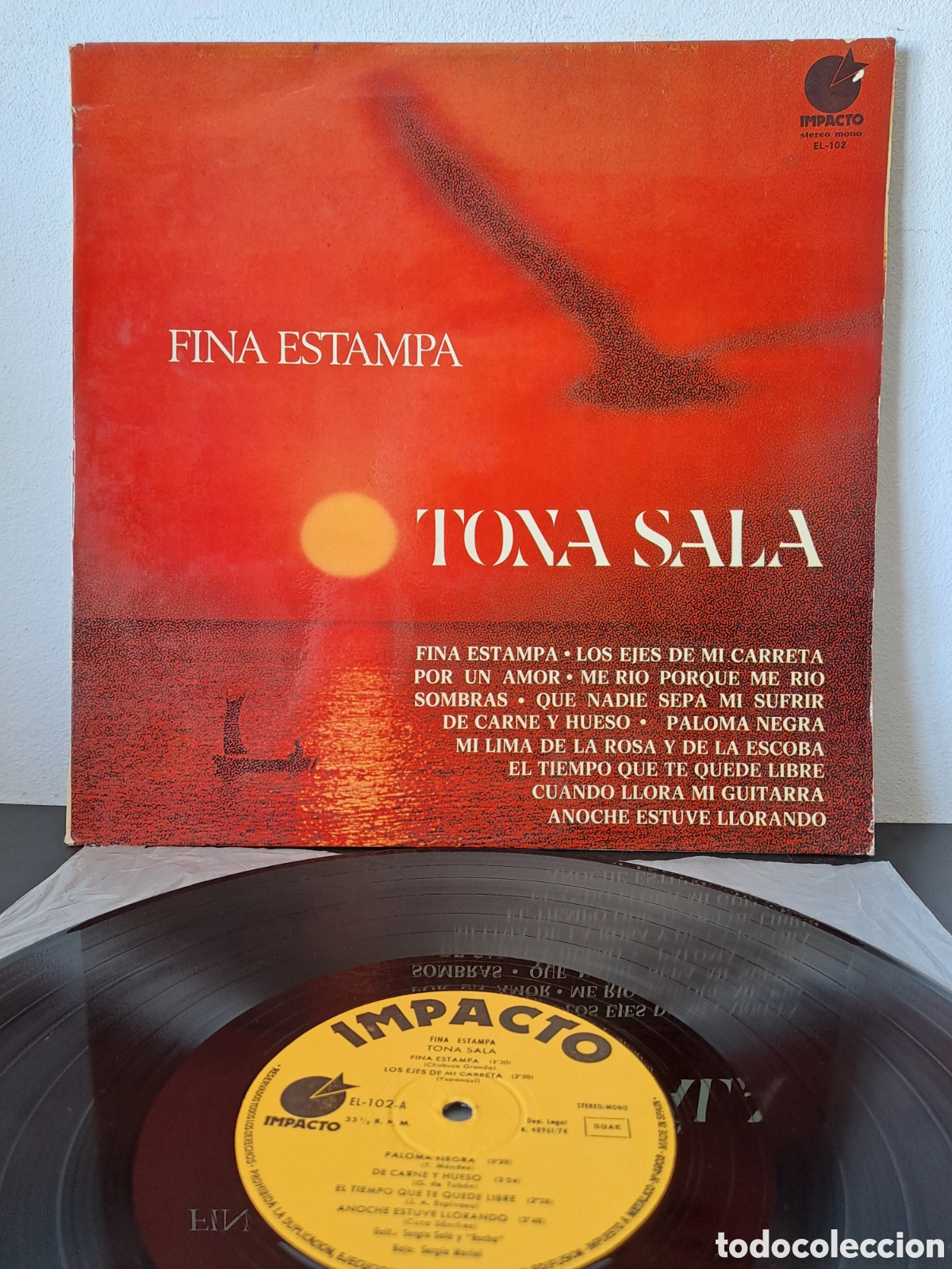 Vinyl-Schallplatten: Tona Sala&nbsp;&lrm;&ndash;&nbsp;Fina Estampa Sello: Impacto&nbsp;&lrm;&ndash; EL-102 Formato: Vinyl, LP Pa&iacute;s: Spain B.3