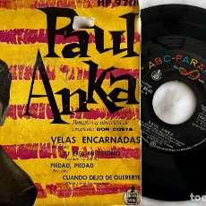 Discos de vinilo: PAUL ANKA. VELAS ENCARNADAS + 3 TEMAS. EP ORIGINAL ESPAÑA 1959