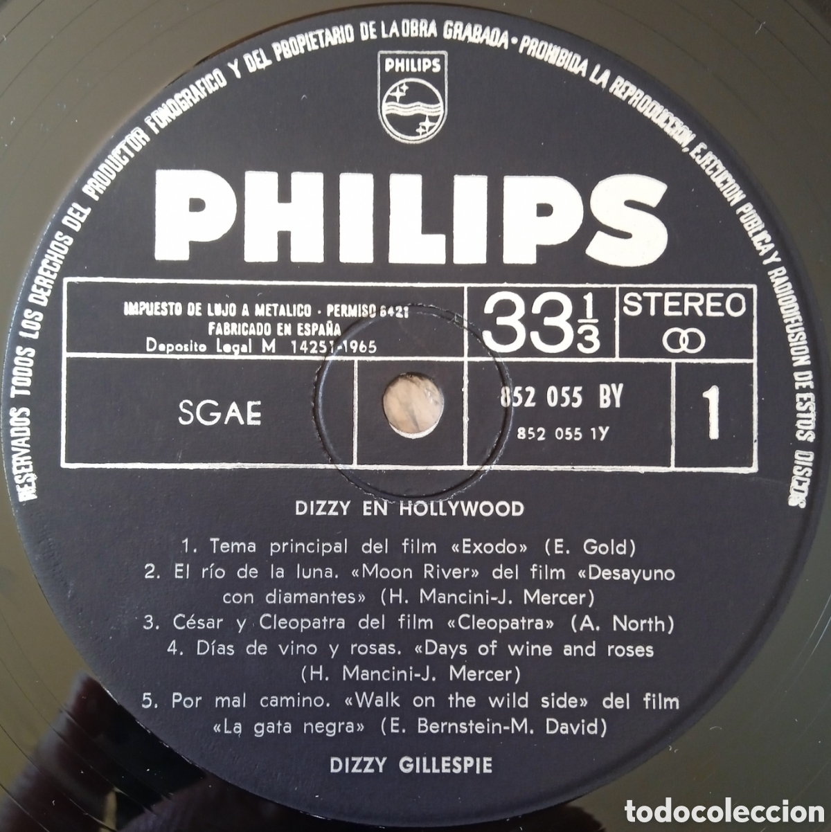 Discos de vinilo: Disco de vinilo Dizzy Gillespie - Foto 3