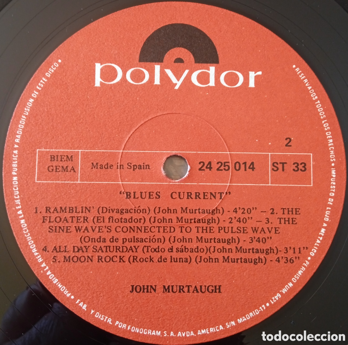 Discos de vinilo: Disco de vinilo John Murtaugh - Foto 4