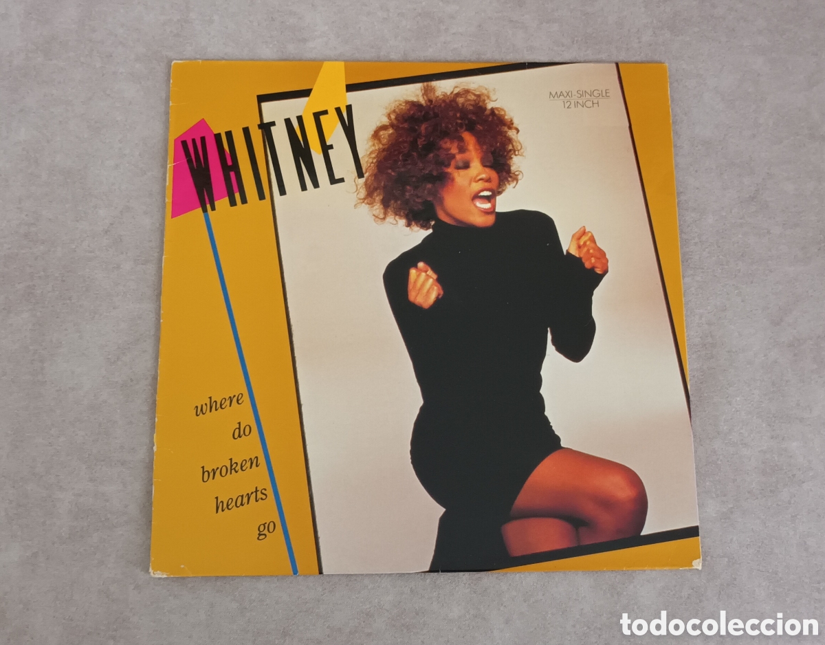 Discos de vinilo: Whitney Houston MAXI SINGLE Where do broken hearts go - Foto 1