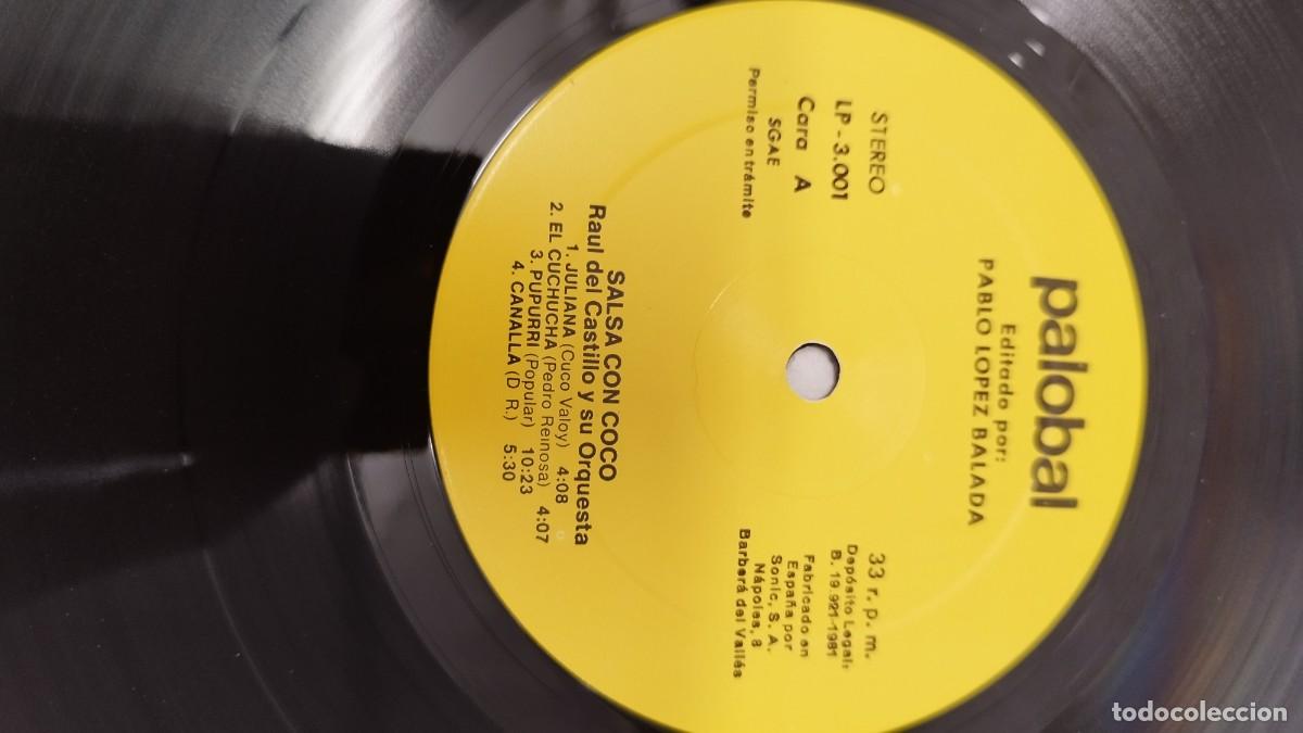 Discos de vinilo: Ra&uacute;l del Castillo y su orquesta,salsa con coco.Vinilo Lp - Foto 2