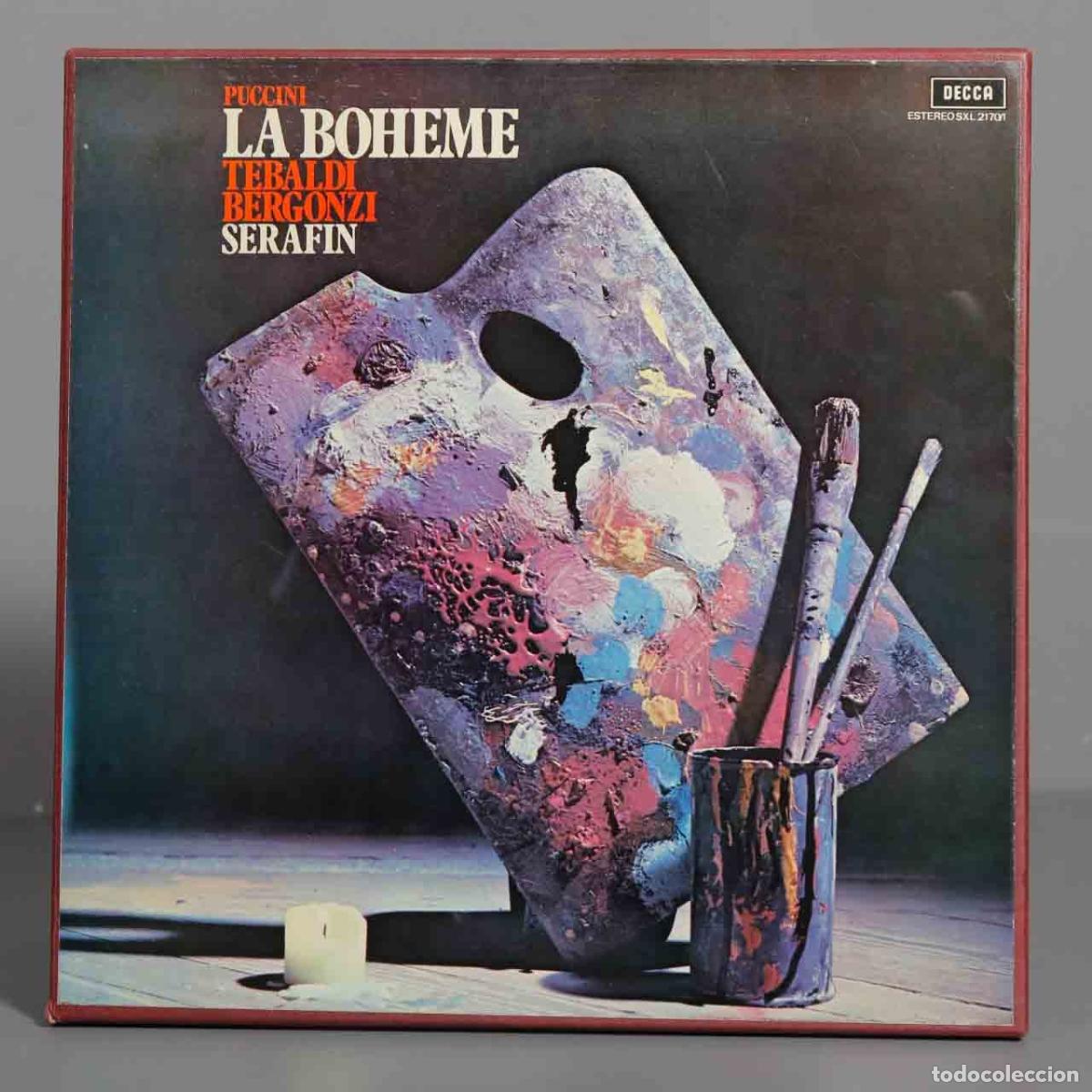 Discos de vinilo: CAJA LP. Serafin &ndash; La Boh&egrave;me. PUCCINI - Foto 1