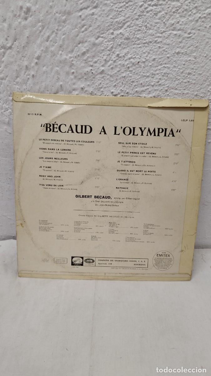 Discos de vinilo: Gilbert B&eacute;caud &ndash; B&eacute;caud A LOlympia.Vinilo Lp - Foto 3