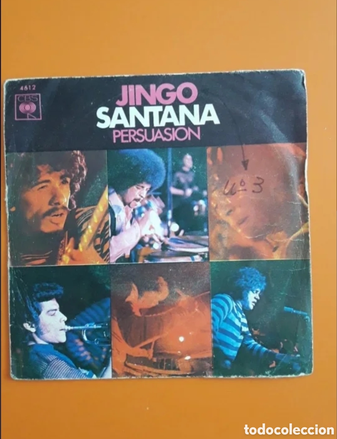 Discos de vinilo: Single Santana. Jingo / Persuasi&oacute;n. - Foto 1