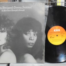Discos de vinilo: BARBARA STREISAND / DONNA SUMMER. NO MORE TEARS / WET. CBS 1979 -- MAXI-SINGLE