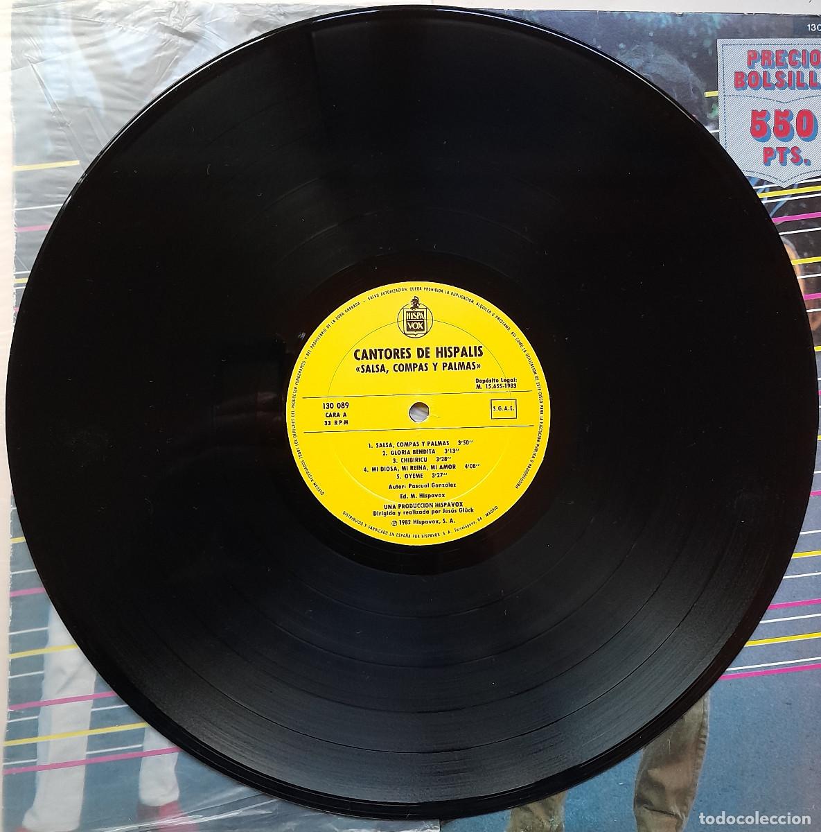 Discos de vinilo: CANTORES DE HISPALIS &rdquo;SALSA, COMP&Aacute;S Y PALMAS&rdquo; - Foto 3
